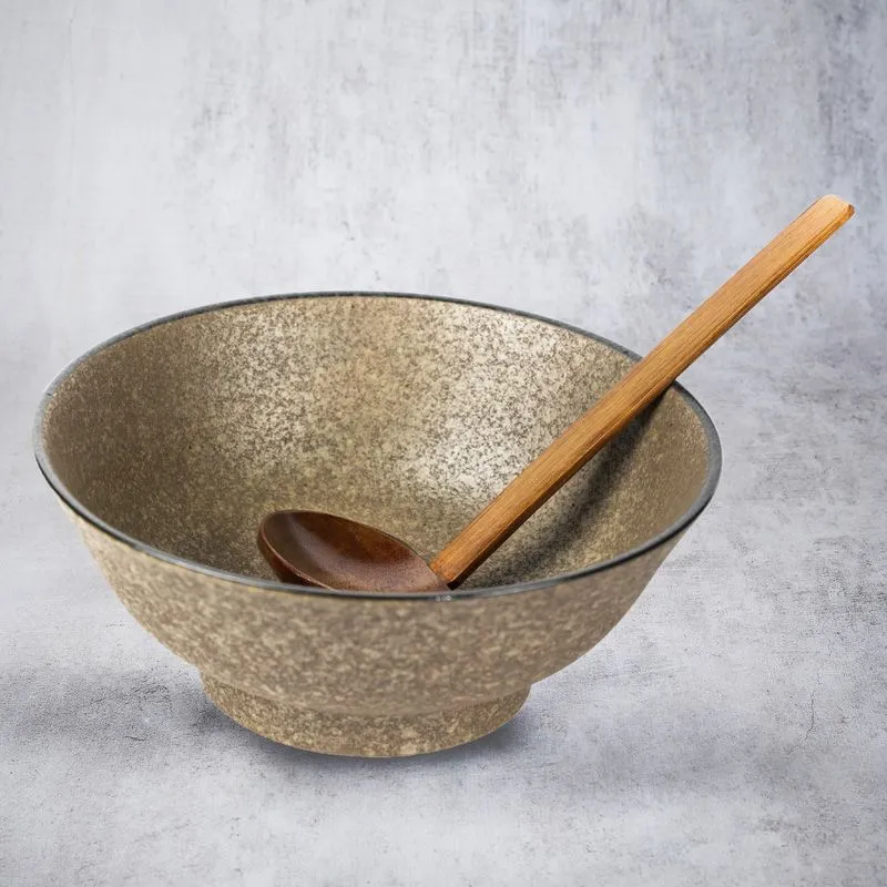 Nishikidori cuillère ramen bambou soupe brune