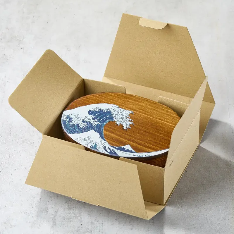 Nishikidori Hokusai boite bento laquee 700 ml vague