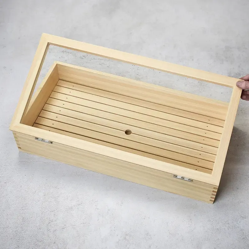Nishikidori Sushi Neta Box L boite sushi hinoki 600x300 charnieres
