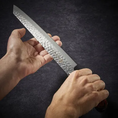 NISHIKIDORI Kengata Yanagiba couteau sashimi 270 mm damas