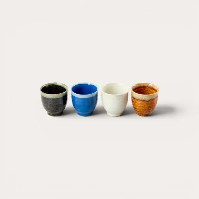 NISHIKIDORI Coffret 4 Tasses Thé 7,6 cm Assorties