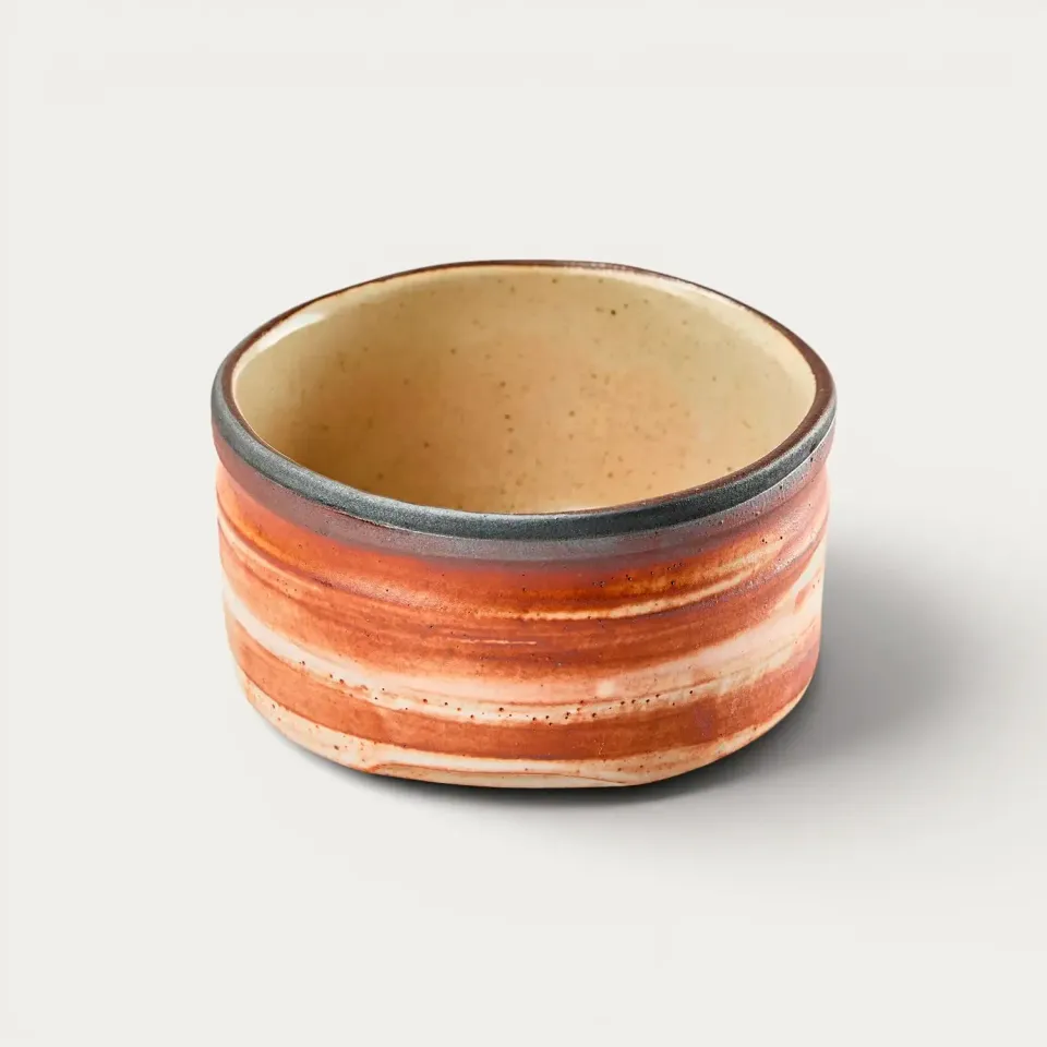 Nishikidori Akashino chawan matcha motif large épais