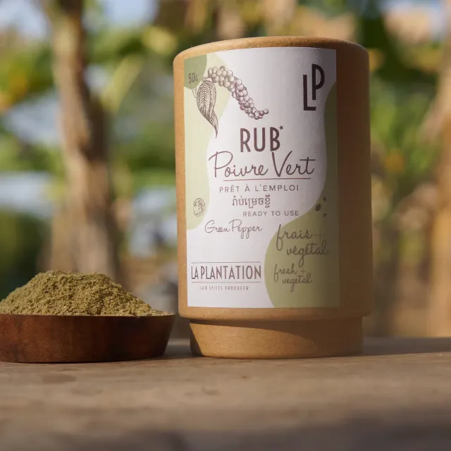 La Plantation Rub Poivre Vert mélange d'épices grillades