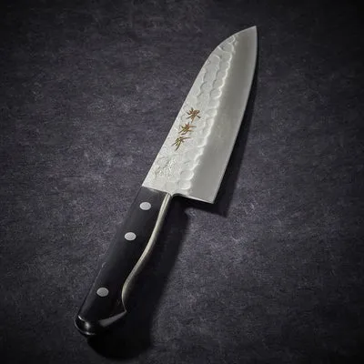 NISHIKIDORI Santoku couteau martelé 165 mm inox