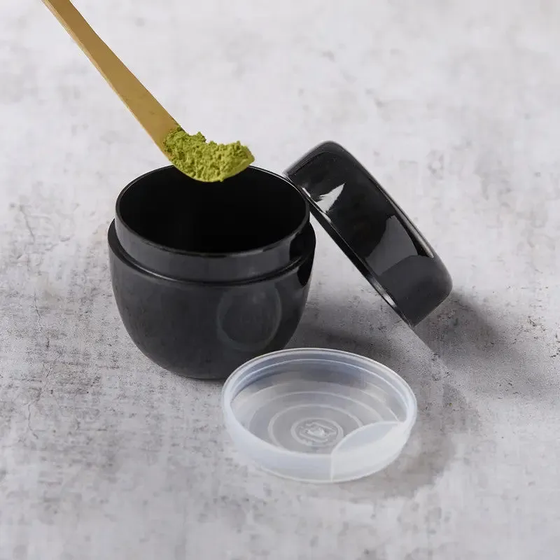Nishikidori Natsume boîte à thé matcha 5,4 cm noire