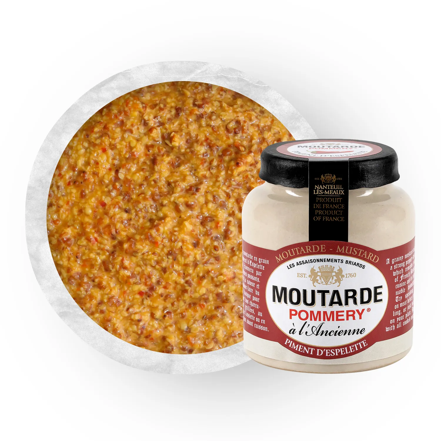Pommery Moutarde au Piment d’Espelette en grains 100g forte