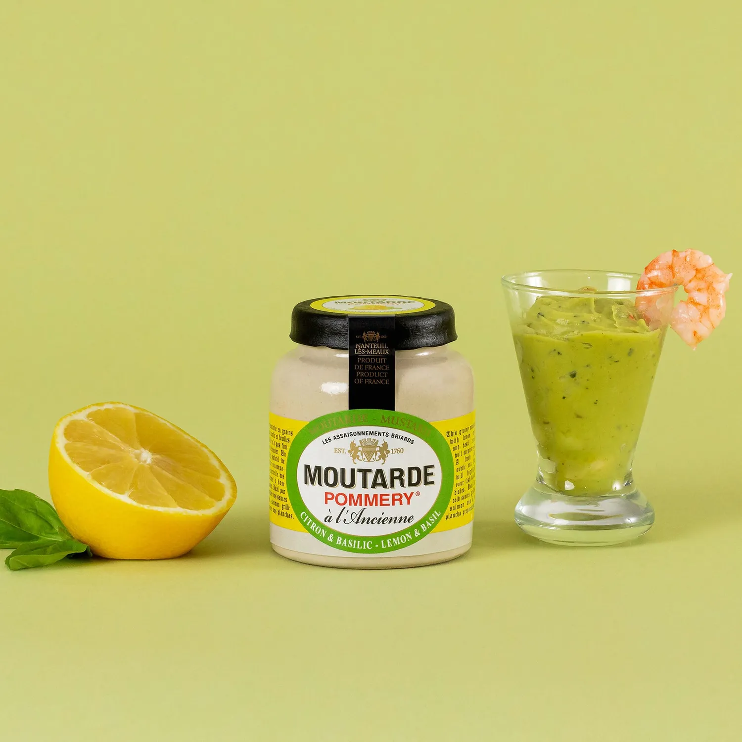 Pommery moutarde citron basilic 100g douce