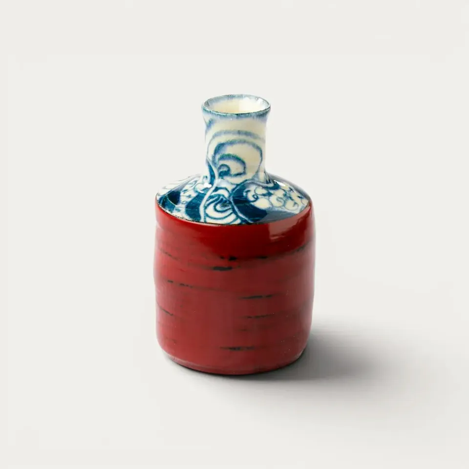 NISHIKIDORI Tokkuri carafe à saké céramique Mino fait main