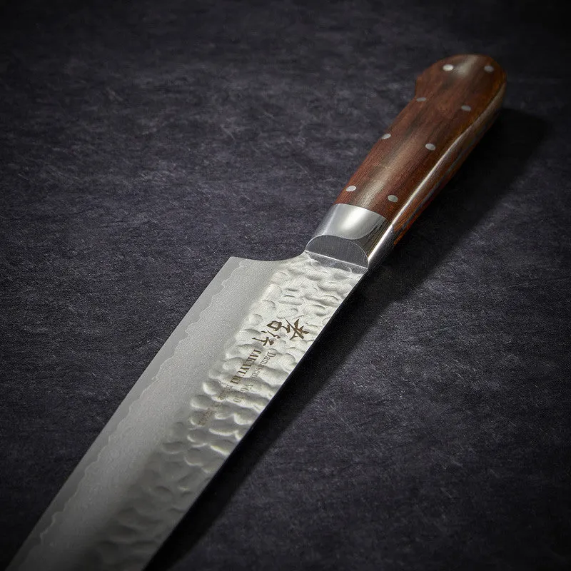 Nishikidori trancheur couteau damas 33 couches 240 mm martelé