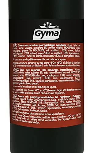 Gyma Suprême Burger sauce squeez 950g cornichons