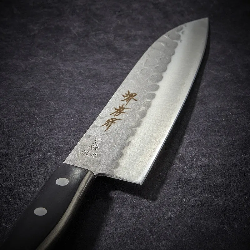 Nishikidori couteau Santoku lame martelée 165mm inox