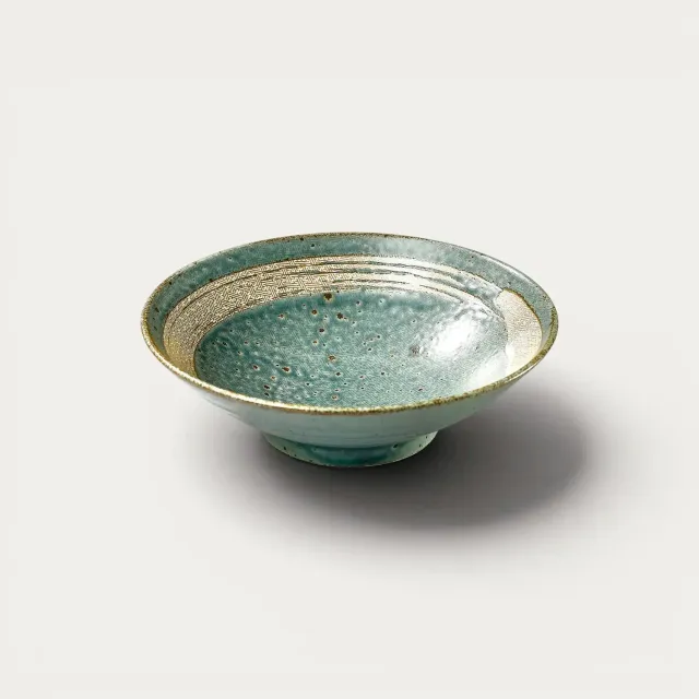 NISHIKIDORI Membachi Kon nezu assiette Ø 24,5 cm bleu gris