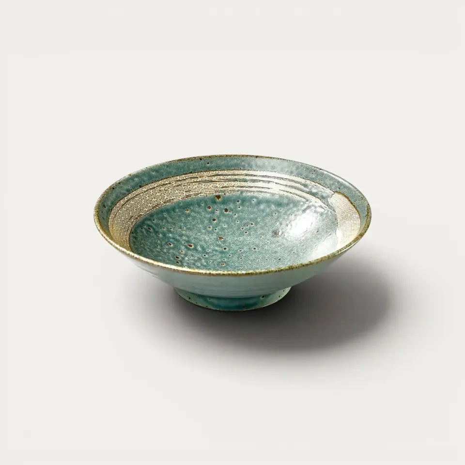NISHIKIDORI Membachi Kon nezu assiette Ø 24,5 cm bleu gris