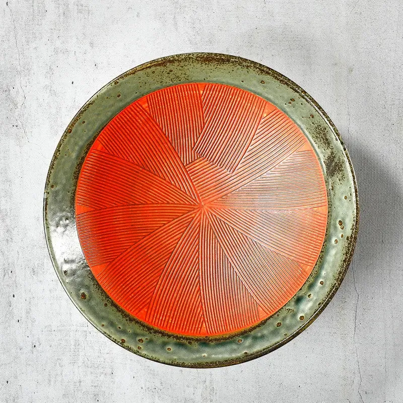 Nishikidori Kushime Membachi assiette 24,5 cm kuroshu maki