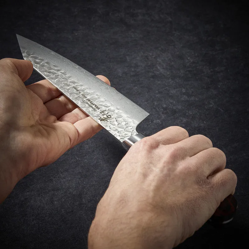 Nishikidori Kengata Santoku couteau damas 160mm forge