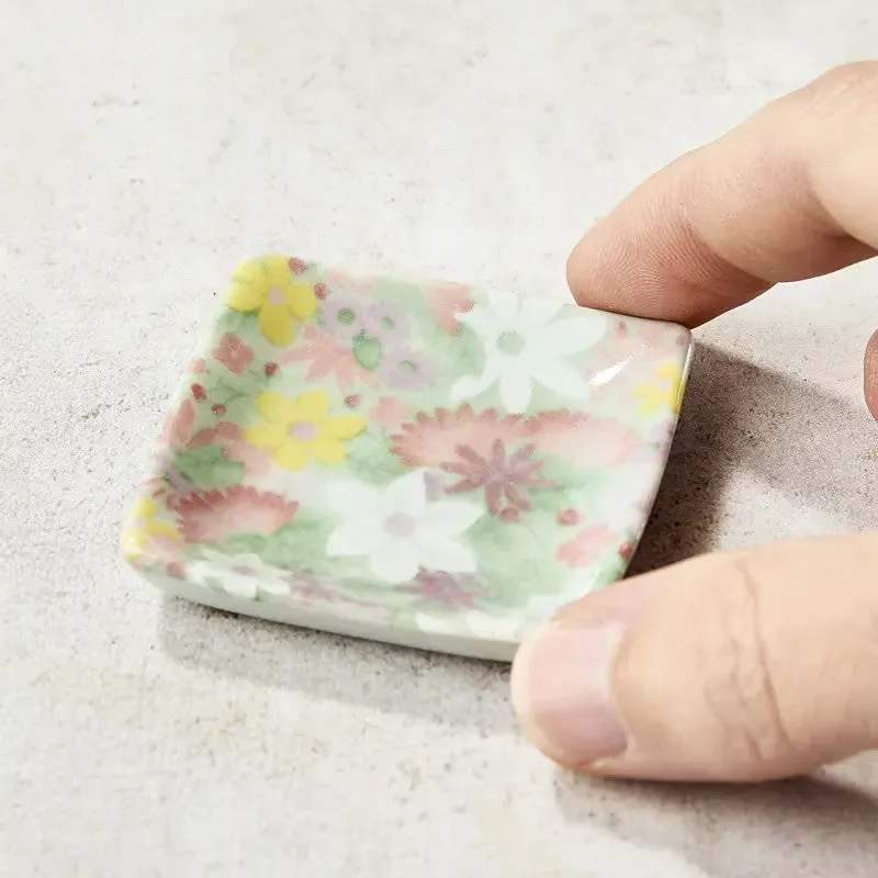 NISHIKIDORI Coupelle à encens coupelle porcelaine floral 5.5 cm