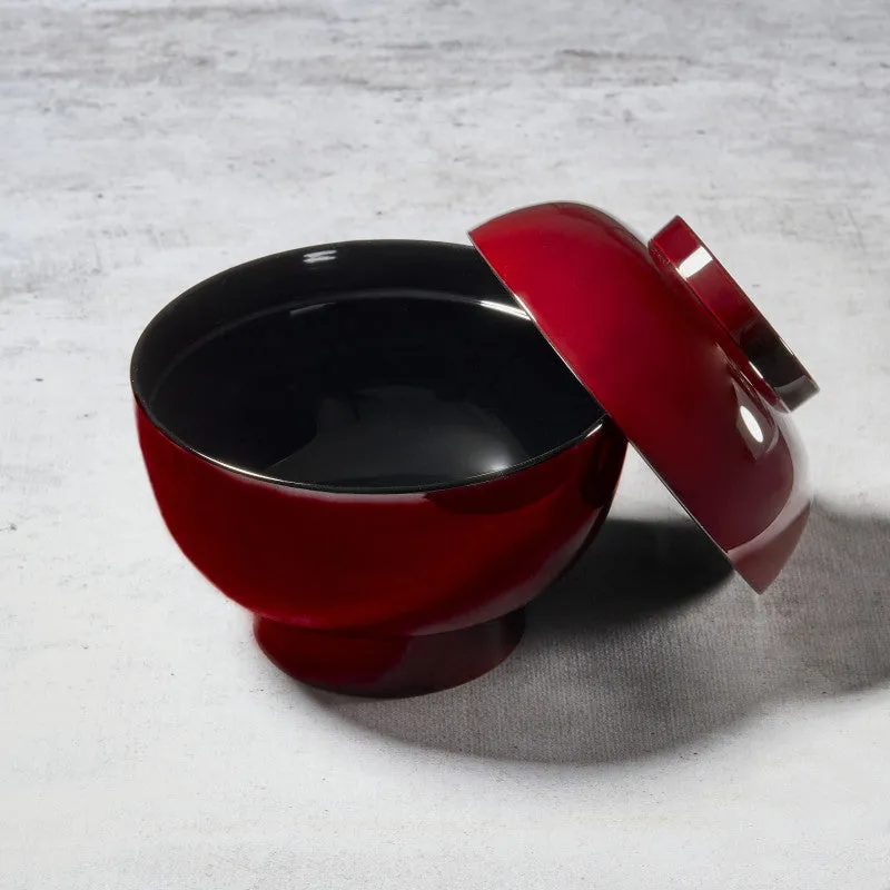 NISHIKIDORI Zouni bol miso rouge argenté laqué