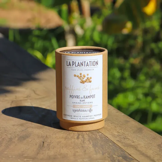 La Plantation Poivre Kampot blanc IGP fumé poivre doux