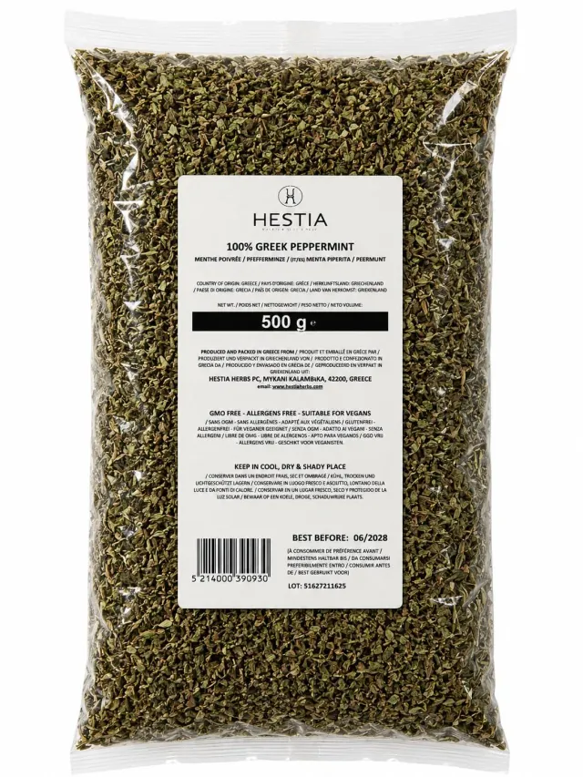 Hestia Herbs Menthe Poivrée herbe séchée 500 g fraîche