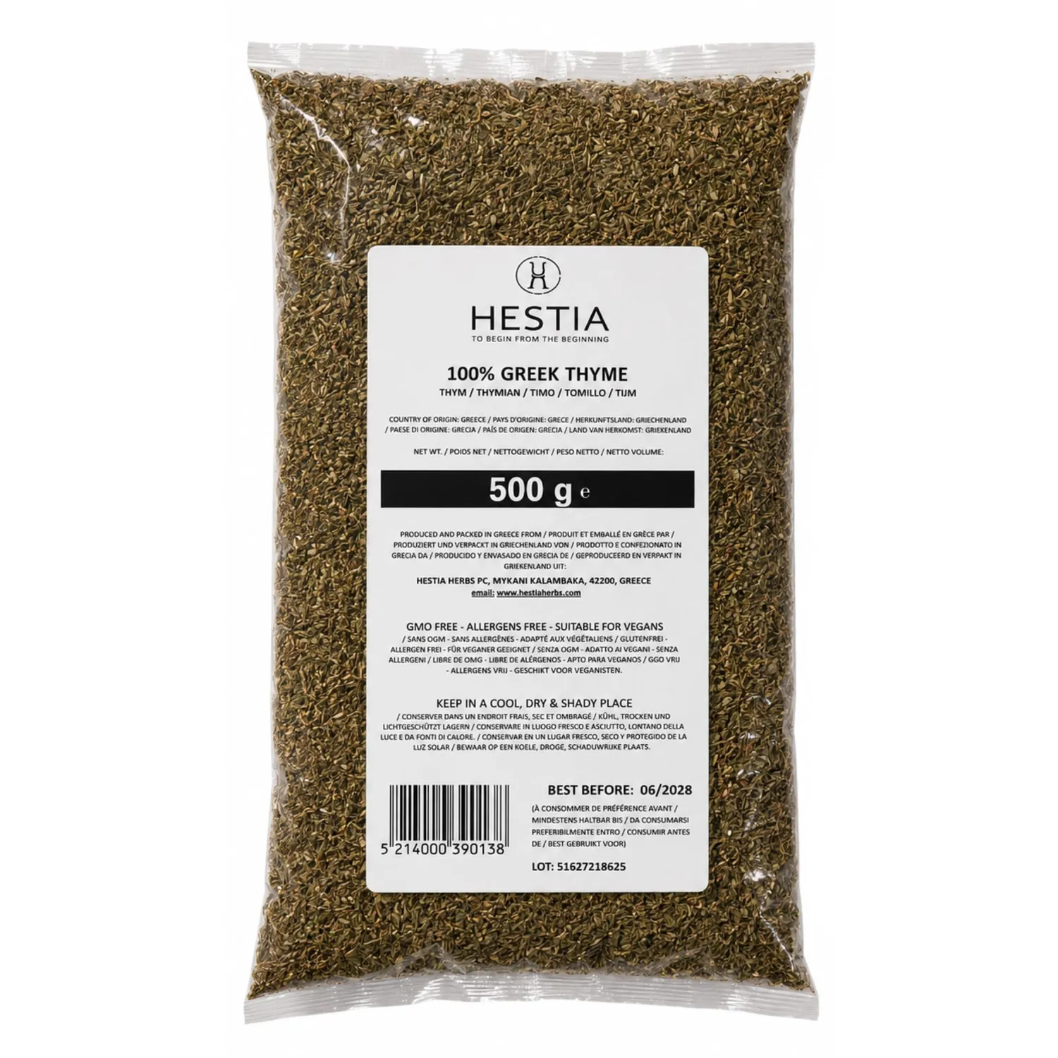Hestia Herbs Thym grec séché 2x500g moulu