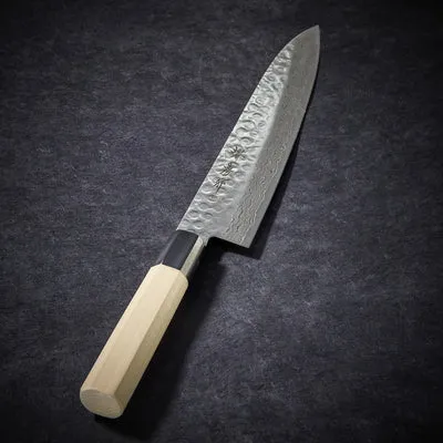 Nishikidori couteau chef damas 45 couches 210mm martelé