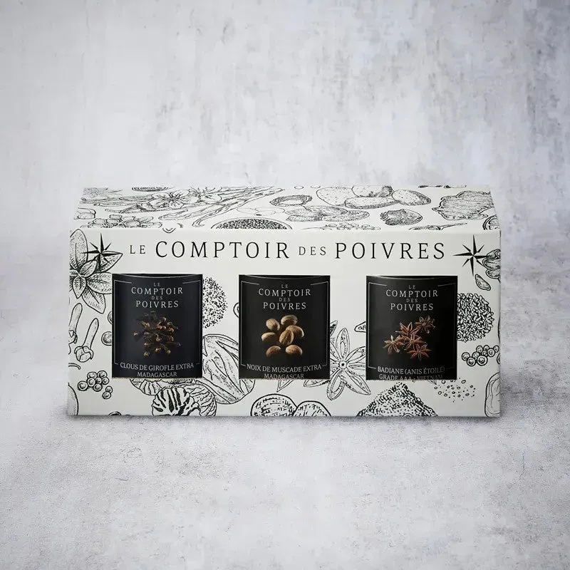NISHIKIDORI coffret 3 épices exception girofle muscade