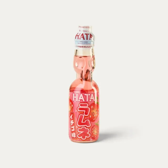 Hata Ramune limonade fraise 200 ml bille verre