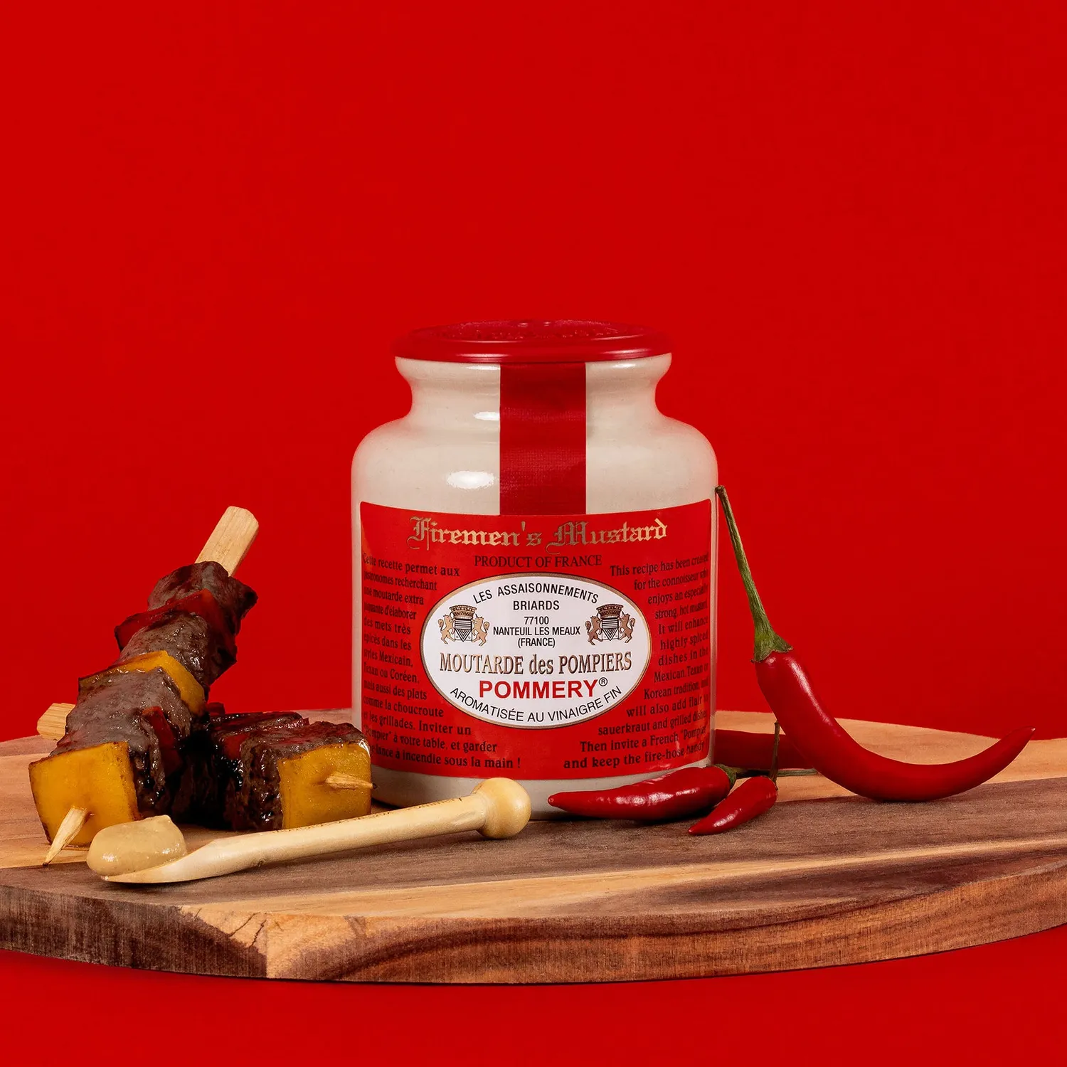 Pommery Moutarde des Pompiers 250 g forte au piment