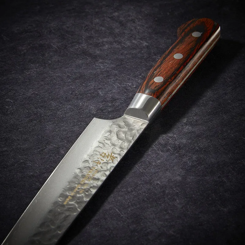 Nishikidori Trancheur Damas 33 couches couteau 240 mm martelé