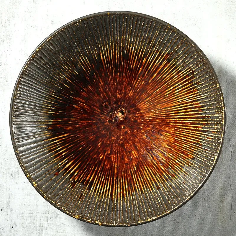 Nishikidori assiette somen udon noire Ø 21,4 cm profonde