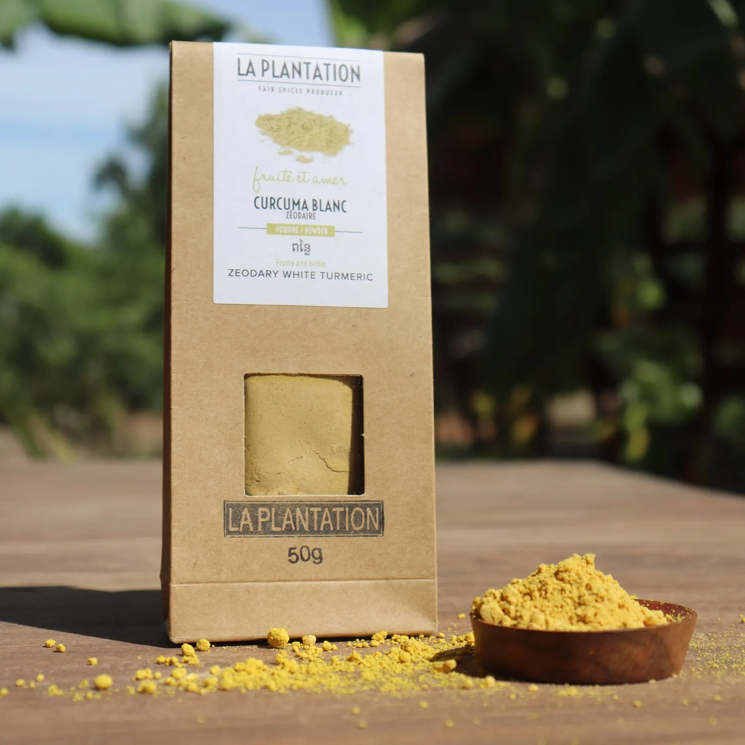 La Plantation Curcuma Blanc Zédoaire épice poudre