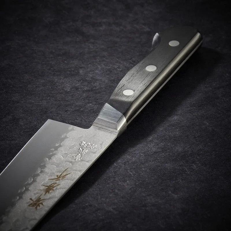NISHIKIDORI Couteau Chef 200 mm lame martelée inox