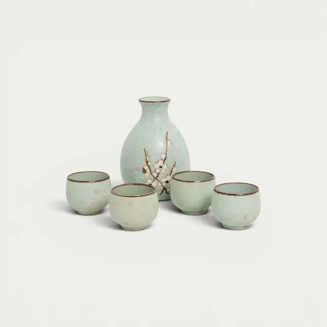 NISHIKIDORI Hana Bleu service à saké porcelaine coffret force douce