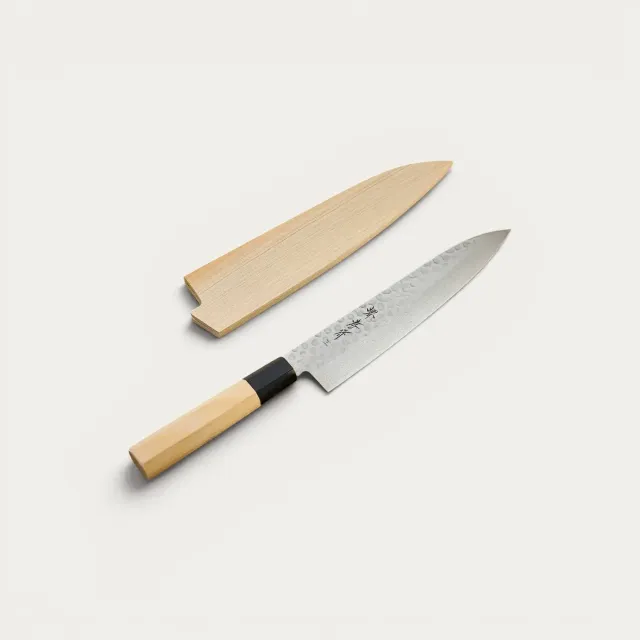 Nishikidori couteau chef damas 45 couches 210 mm