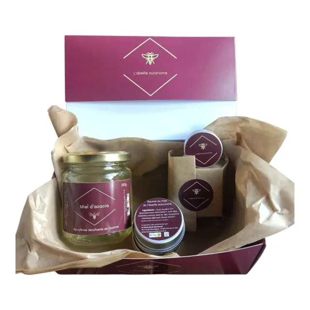 L'Abeille autonome La belle abeille coffret miel acacia 250g karité