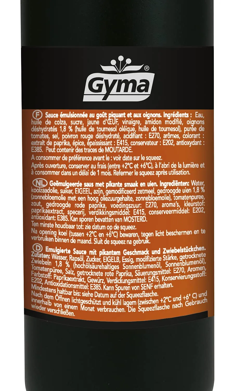 Gyma Squeez Sauce Algérienne 950g oignons poivrons