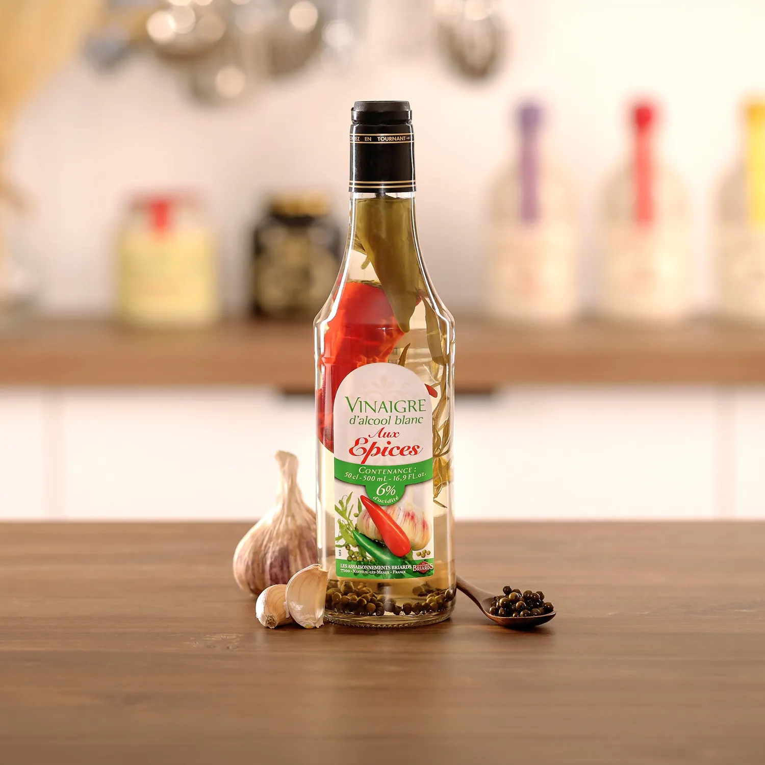 Petits Gourmets Vinaigre Alcool Épices 50cl 6% verre