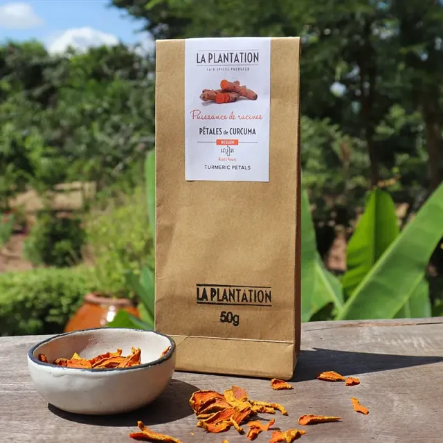 La Plantation Pétales de Curcuma tisane dorée