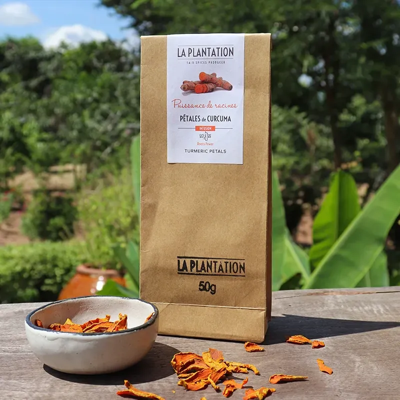 La Plantation Pétales de Curcuma tisane dorée