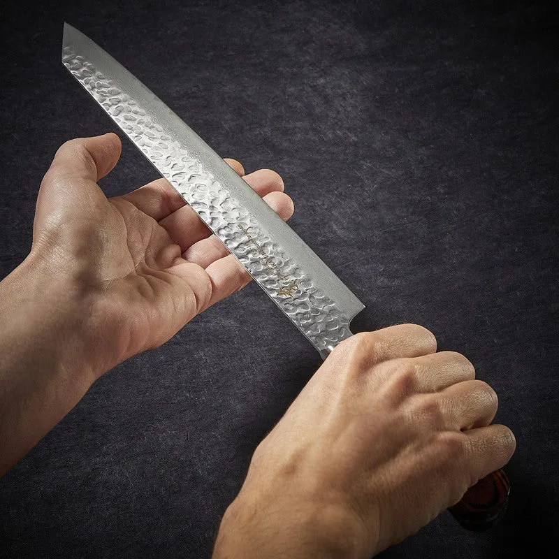 Nishikidori Kengata Yanagiba couteau sashimi 270 mm damas