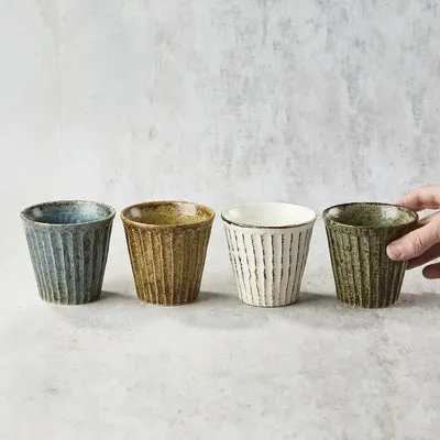 Nishikidori Shinogi verres 260 ml coffret 4 motif main