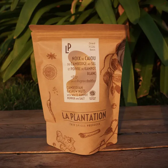 La Plantation Noix de Cajou Sel et Poivre de Kampot Blanc