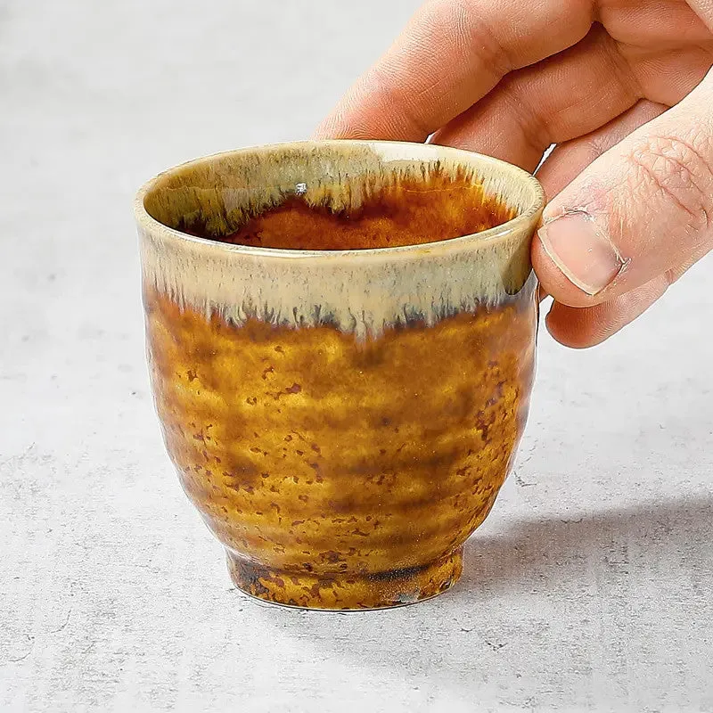 Nishikidori tasse à thé céramique cuivre moucheté