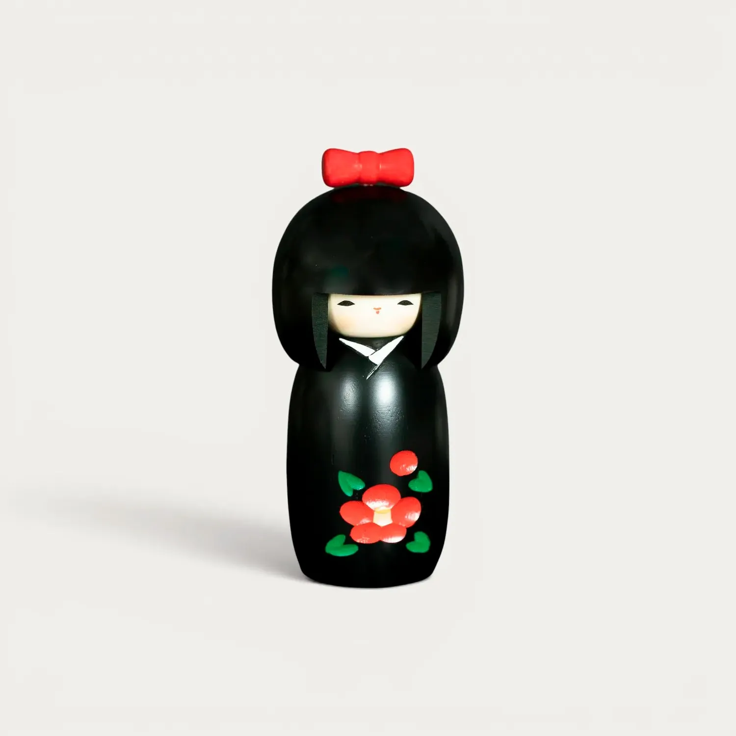 Nishikidori Kaika kokeshi fleurie dorée bois Tohoku