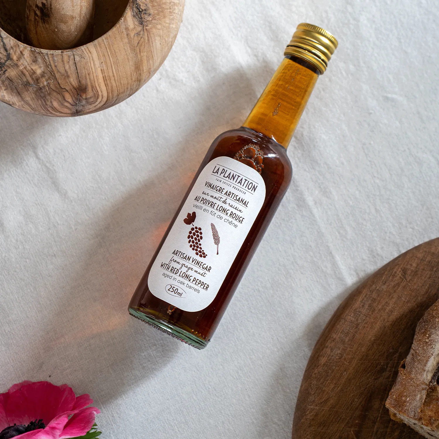 La Plantation Vinaigre au poivre long rouge vinaigre parfumé