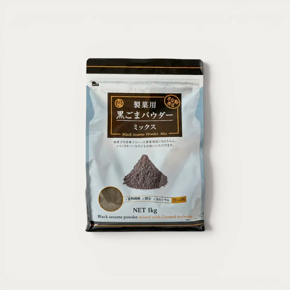 NISHIKIDORI Poudre Sésame Noir Soja Grillé 1000g Ultra-Lisse