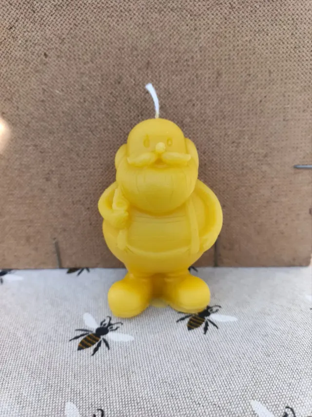 L'Abeille autonome Papy bougie cire abeille 93g opercule