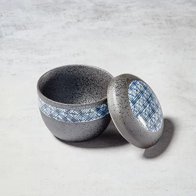 Nishikidori Chawan-Mushi Black Crystal bol noir
