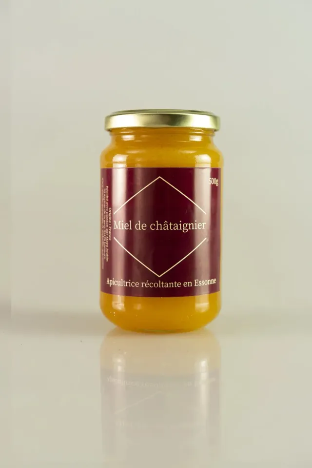 L'Abeille autonome miel de châtaignier pot 500g corsé