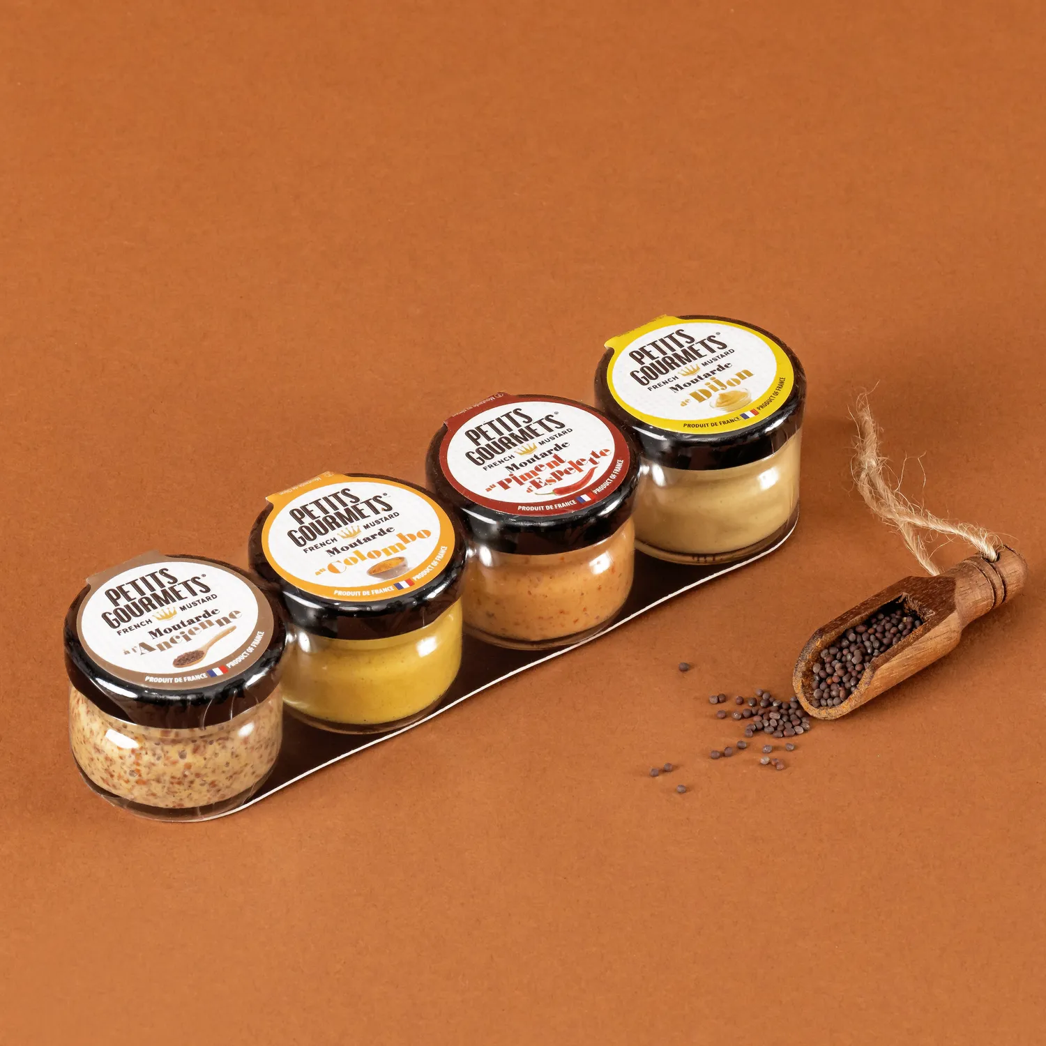 Pommery Petits Gourmets Pack Découverte moutarde 4x25g 4 parfums